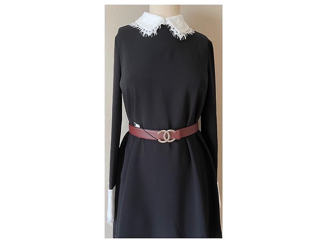 Chanel Ceinture en cuir réversible à boucle classique CC Noir - vue 9