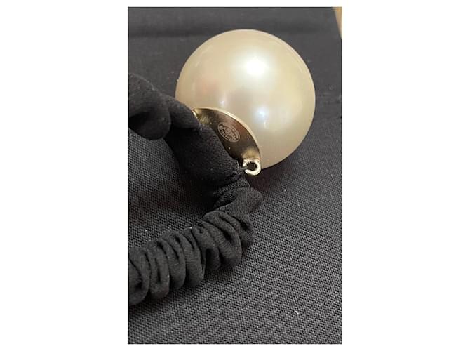Cravatta per capelli classica con perle sintetiche jumbo di Chanel Nero Bianco - vista 2