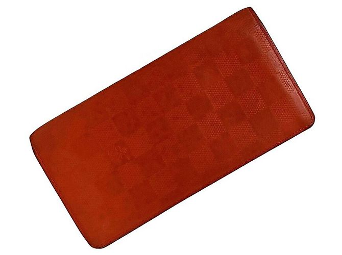 Louis Vuitton Portefeuille Brazza Rosso - vista 4