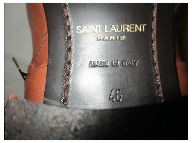Saint Laurent Stivali Wyatt Harness, Pointure 46. Marrone - vista 8