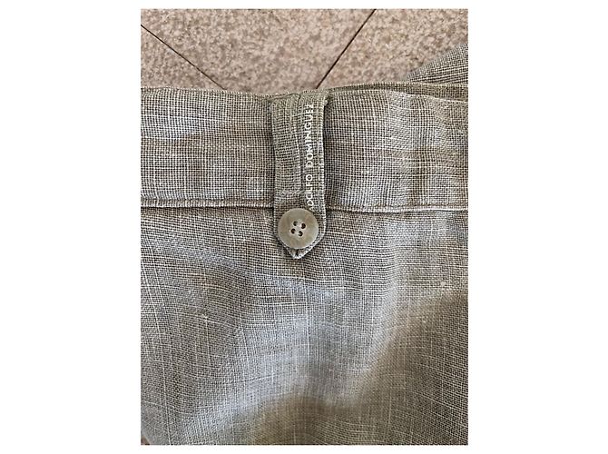 Light khaki raw linen chinos Adolfo Dominguez T.46 - view 5