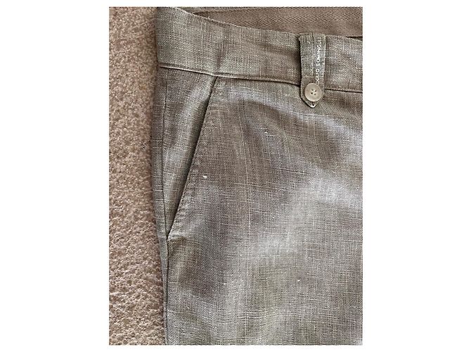 Light khaki raw linen chinos Adolfo Dominguez T.46 - view 7