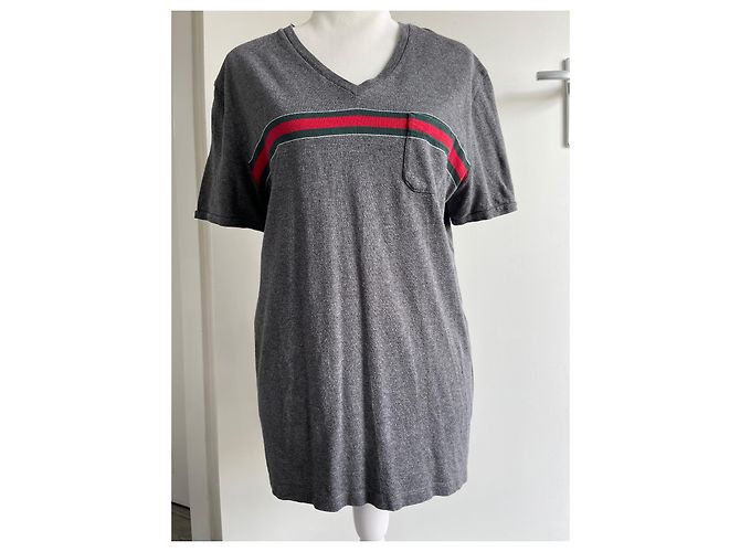 T-shirt Gucci in cotone grigio da uomo - vista 2