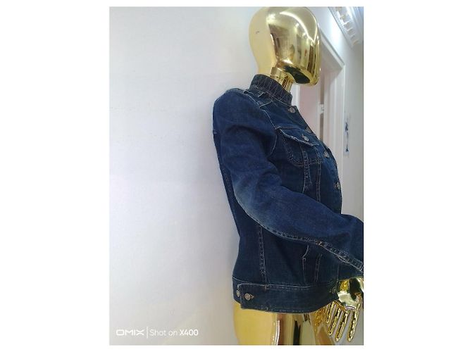 #gucci#chaqueta#jeans#abrigo#38#36#milisegundo Azul marino - vista 3