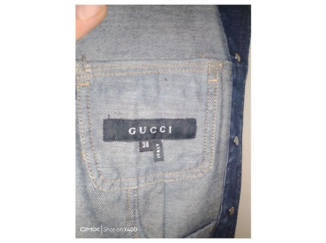 #gucci#chaqueta#jeans#abrigo#38#36#milisegundo Azul marino - vista 9