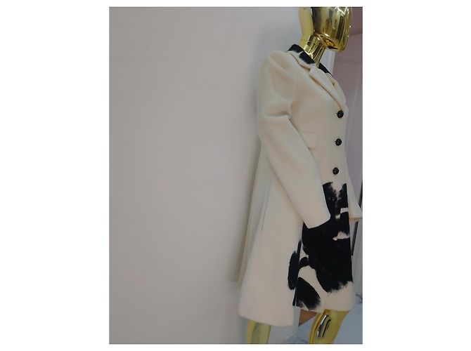 #moschino#lana#parkas#abrigo#negro#crema#38#metro - vista 3