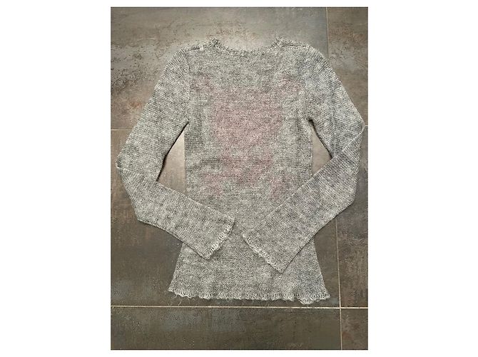 Suéter Alexander McQueen Vermelho e Cinza de Mohair e Lã - vista 2