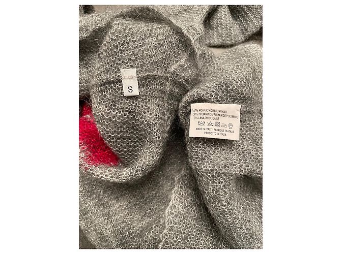 Suéter Alexander McQueen Vermelho e Cinza de Mohair e Lã - vista 4