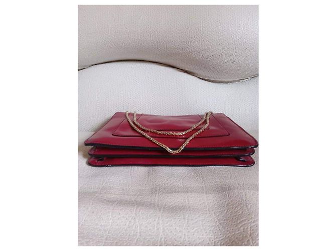 Bulgari Serpenti Ledertasche Rot - Ansicht 8