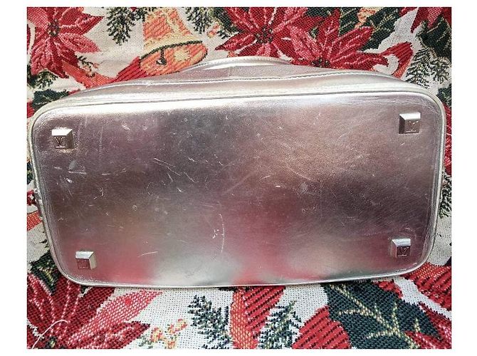 Borsa a mano Louis Vuitton Lockit in pelle metallizzata Metallico - vista 6