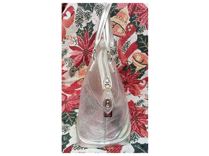 Borsa a mano Louis Vuitton Lockit in pelle metallizzata Metallico - vista 8