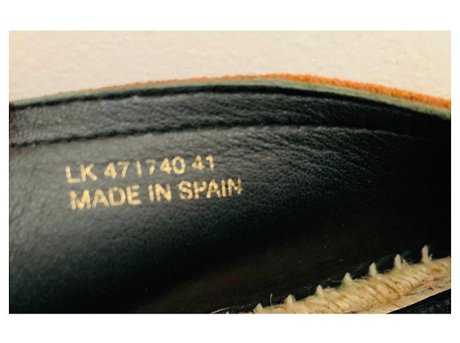 Saint Laurent Monogram Espadrilles aus Wildleder hellbraun - Ansicht 4