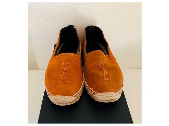 Saint Laurent Monogram Espadrilles aus Wildleder hellbraun - Ansicht 5