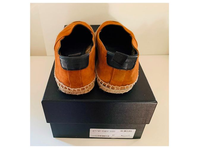Saint Laurent Monogram Espadrilles aus Wildleder hellbraun - Ansicht 6