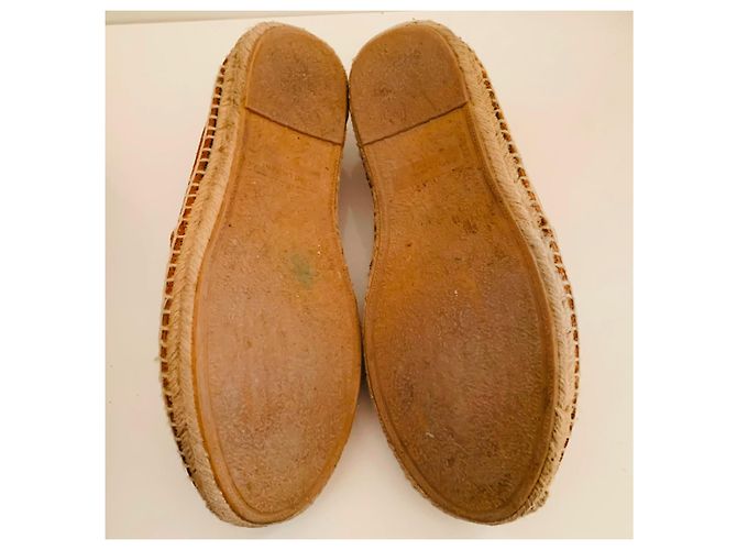 Saint Laurent Monogram Espadrilles aus Wildleder hellbraun - Ansicht 8