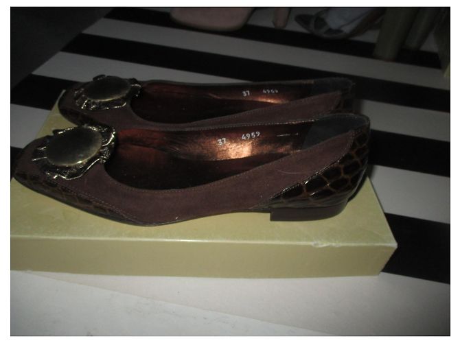 Autre Marque Mocassins Gardenia Marron en Daim 37 Marron foncé - vue 2