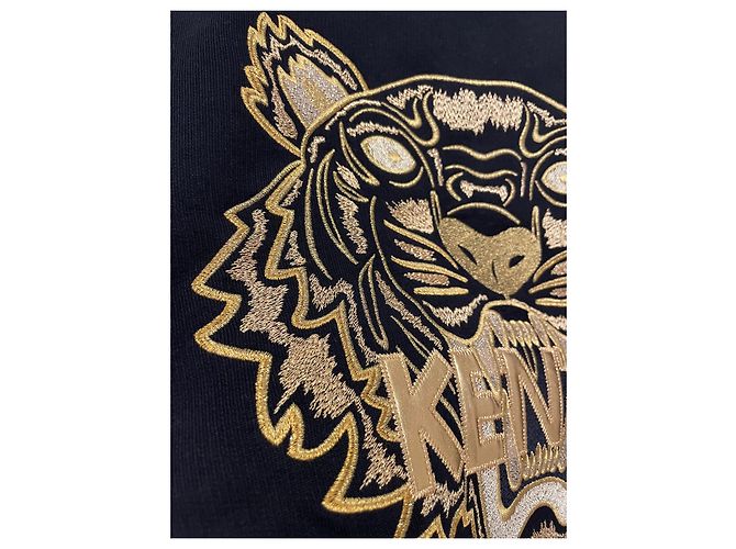 Kenzo Sweatshirt aus schwarzer Baumwolle mit Logo Stickerei - Ansicht 4
