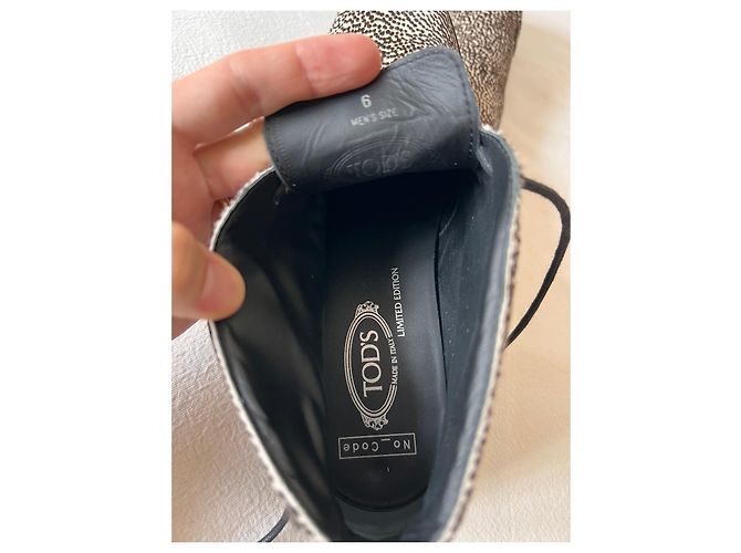 Desert boots Tod's in cavallino bianco e nero - vista 3