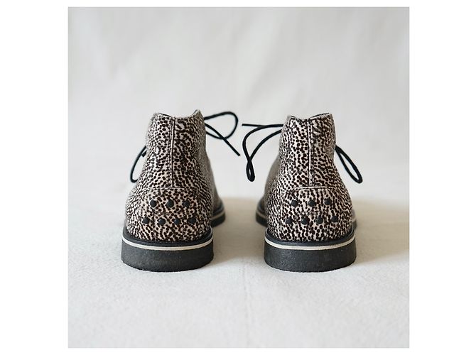 Desert boots Tod's in cavallino bianco e nero - vista 4