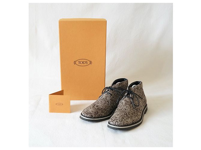 Desert boots Tod's in cavallino bianco e nero - vista 7