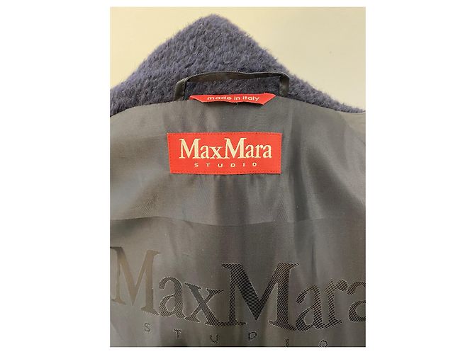 Abrigo Max Mara Studio de alpaca azul oscuro - vista 8
