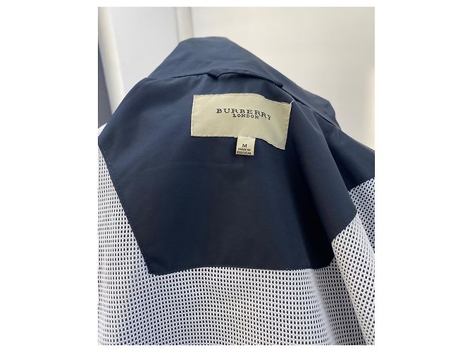 Burberry Jaqueta corta vento e de chuva azul algodão - vista 11