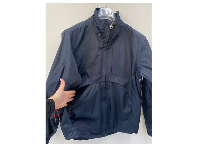 Burberry Jaqueta corta vento e de chuva azul algodão - vista 5
