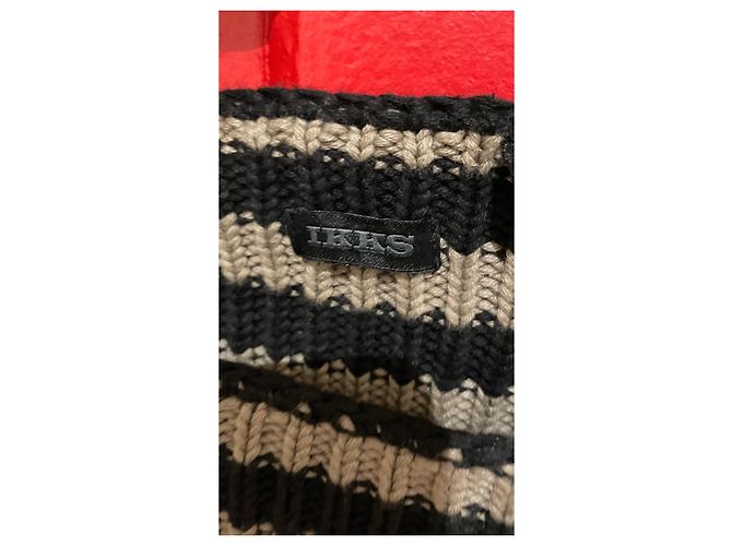 Jersey de algodón Ikks a rayas negro y gris Gris pardo - vista 4