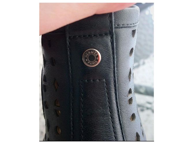 Sneakers Hermès Jimmy in pelle nera Nero - vista 3