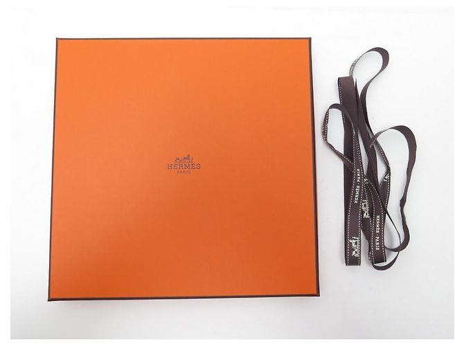 Hermès SCIARPA HERMES LES CANNES IN SETA QUADRATA ARANCIO 90 SCIARPA IN SETA CM + SCATOLA Arancione - vista 12