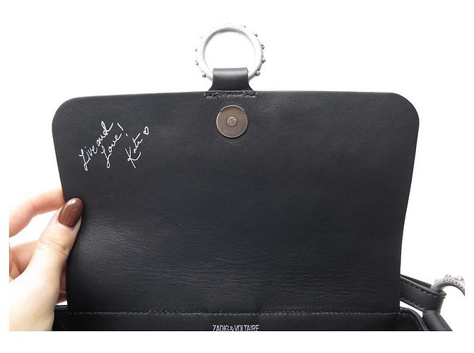 NUOVA BORSA A MANO ZADIG & VOLTAIRE X KATE MOSS BORSA A TRACOLLA UMA NERA - vista 6