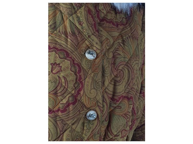 Etro Jacket Multicolore Fur Polyester Polyamide 46 Multiple colors - view 3