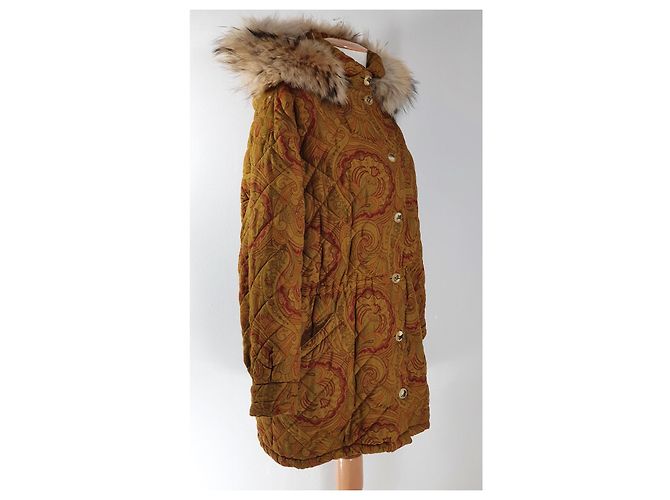 Etro Jacket Multicolore Fur Polyester Polyamide 46 Multiple colors - view 4