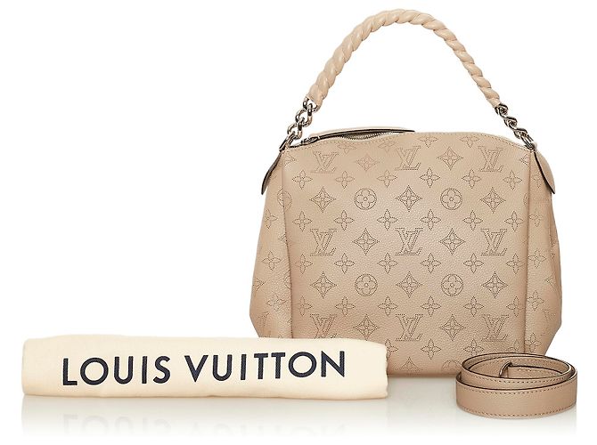 Louis Vuitton Marrone Mahina Babylone BB Beige - vista 10