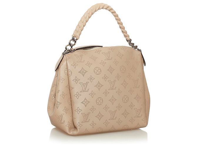Louis Vuitton Marrone Mahina Babylone BB Beige - vista 2