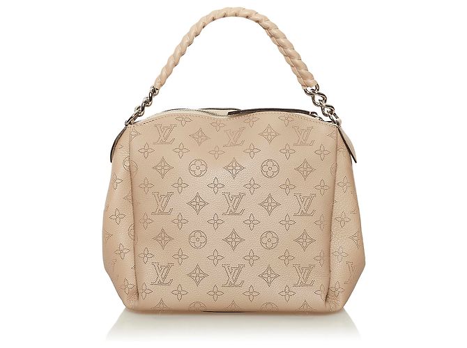 Louis Vuitton Marrone Mahina Babylone BB Beige - vista 3