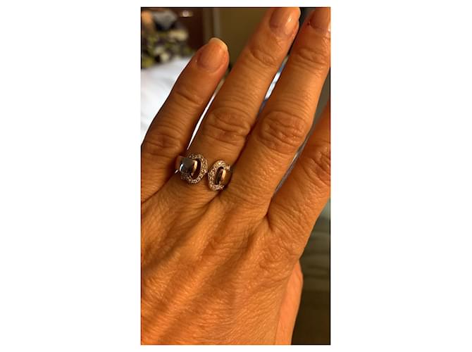 Cartier Lined C Ring aus Weißgold Silber - Ansicht 4