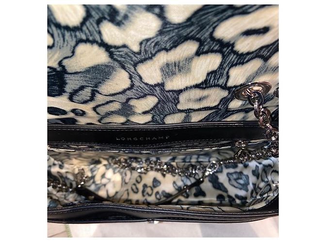 Borsa a mano Longchamp Amazone in pelle nera Nero - vista 3