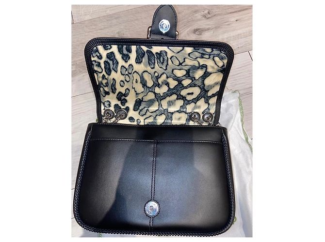 Borsa a mano Longchamp Amazone in pelle nera Nero - vista 4
