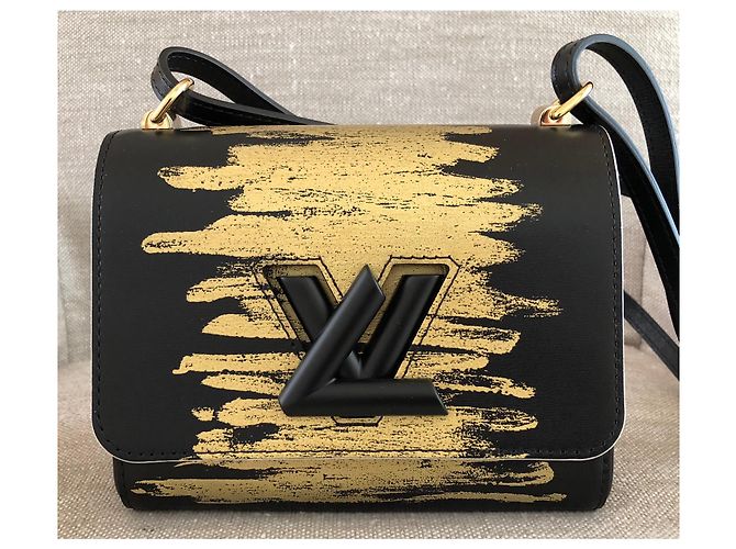 Borsa Louis Vuitton Twist PM in pelle nera/oro in edizione limitata Multicolore - vista 3