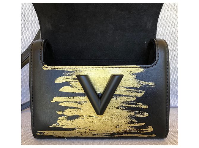 Borsa Louis Vuitton Twist PM in pelle nera/oro in edizione limitata Multicolore - vista 5