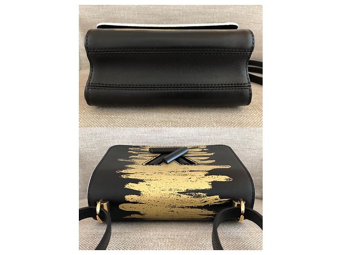 Borsa Louis Vuitton Twist PM in pelle nera/oro in edizione limitata Multicolore - vista 7