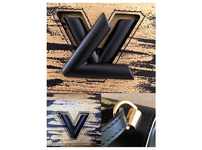 Borsa Louis Vuitton Twist PM in pelle nera/oro in edizione limitata Multicolore - vista 9