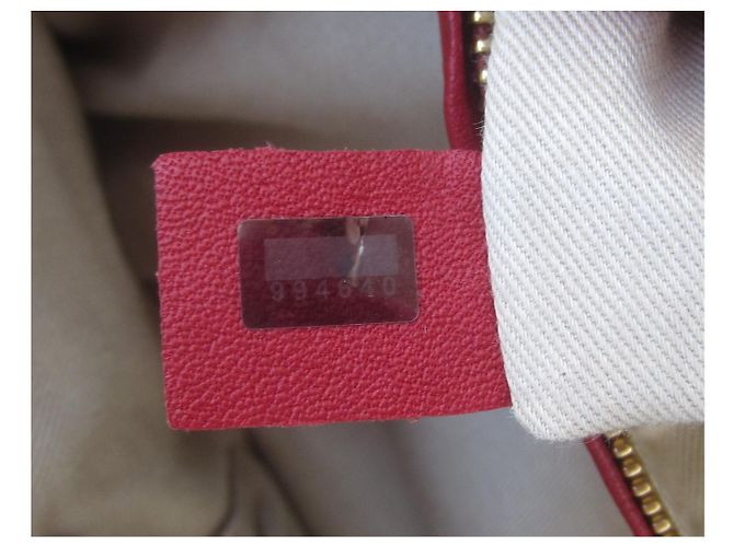 Borsa a mano Chloé Marcie grande in pelle martellata rosso scuro Bordò - vista 12