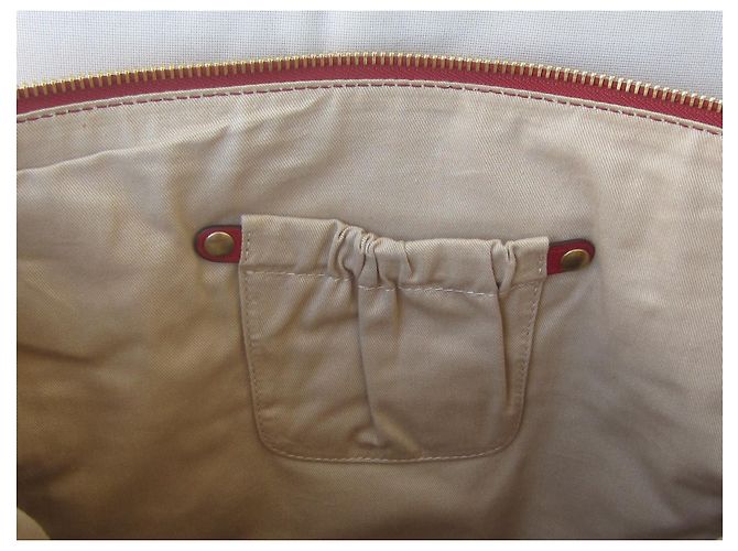 Borsa a mano Chloé Marcie grande in pelle martellata rosso scuro Bordò - vista 14