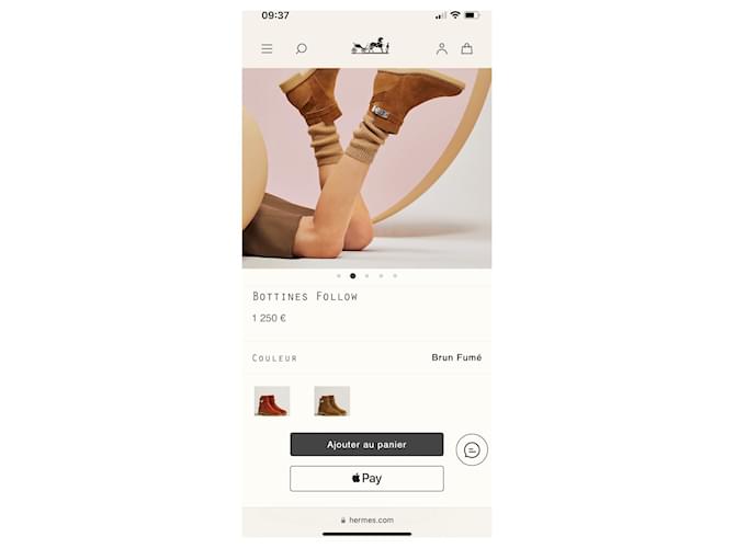 Hermès FOLLOW HERMES botines Caramelo - vista 11