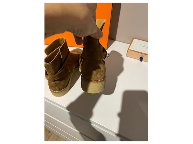 Hermès FOLLOW HERMES botines Caramelo - vista 3