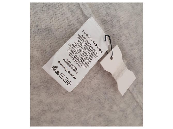 Autre Marque Babaton Hoodie Strickjacke Grau Merino Wolle und Yakwolle - Ansicht 6