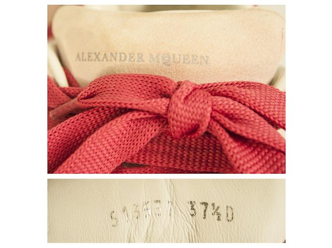 ALEXANDER MCQUEEN Baskets Basses Oversize Runner JOEY Rouge & rose layette taille 37,5 - vue 8