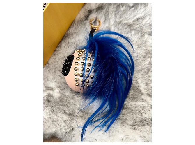 Ciondolo borsa Fendi Carlito. Nero Blu - vista 5